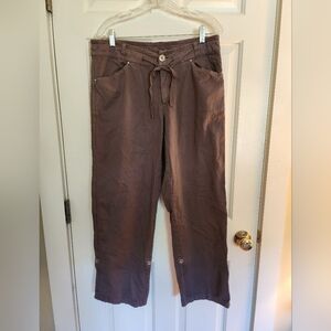Fresh Produce Chino Cargo Cotton Pants Size Medium Plum Baggy Rollup Fall